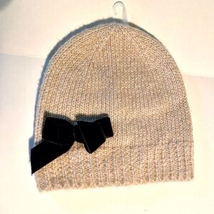 kate spade new yorkWestern Velvet-Bow Beanie